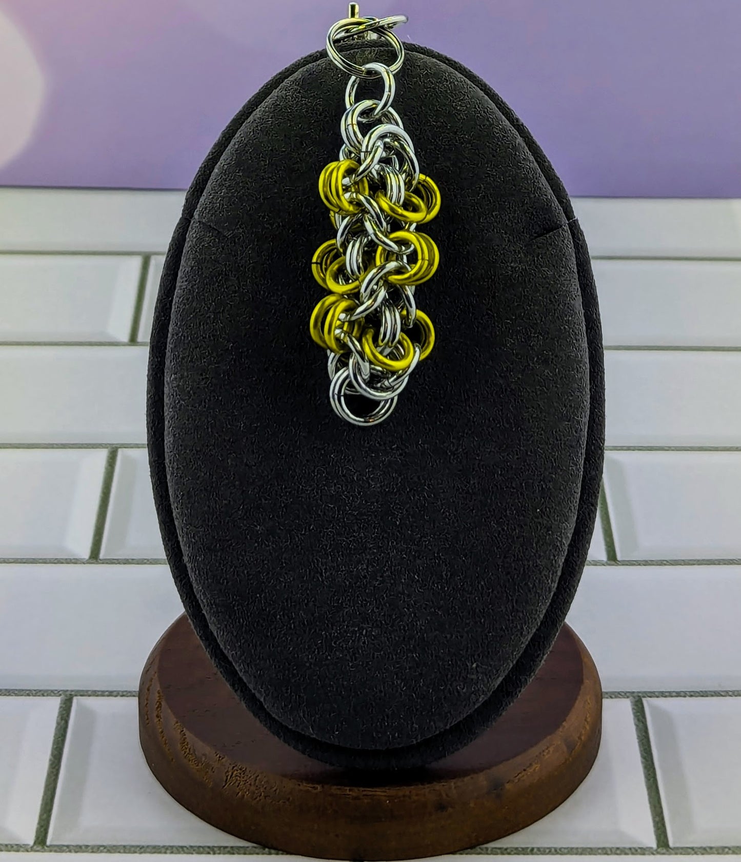 Handmade Byzantine Chainmaille Cluster Keychain