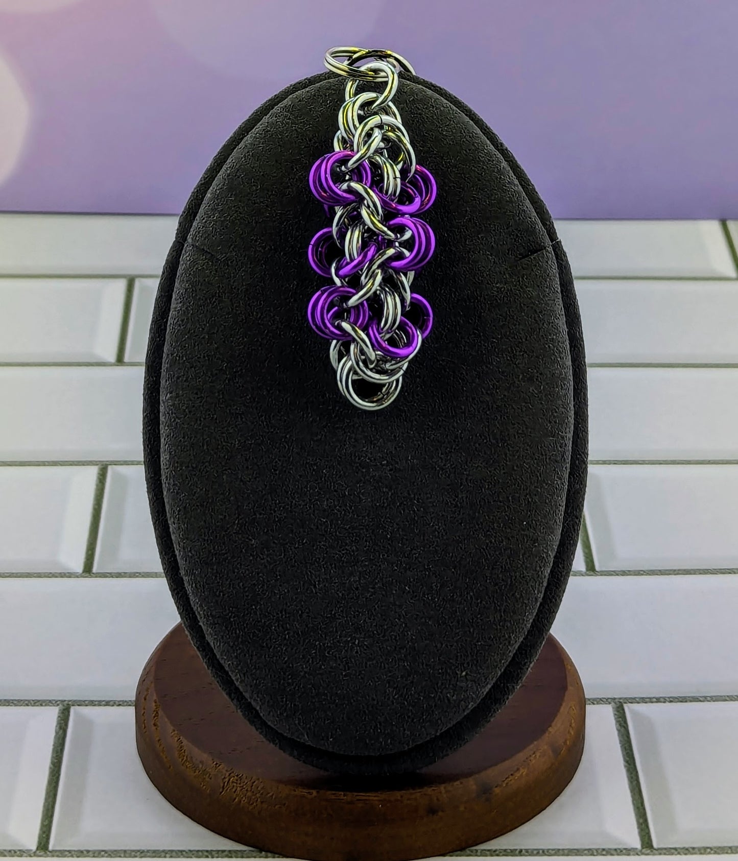 Handmade Byzantine Chainmaille Cluster Keychain