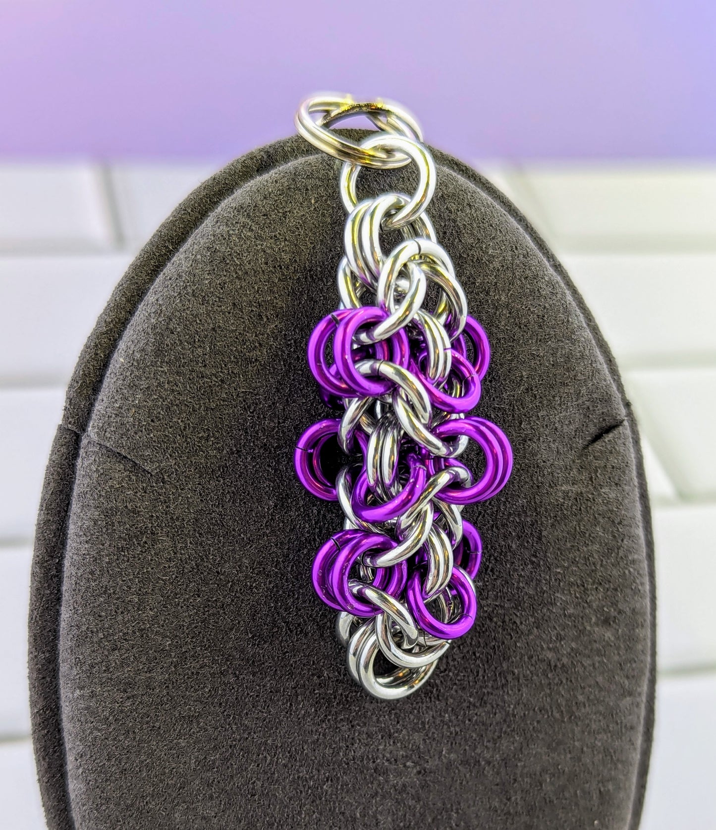 Handmade Byzantine Chainmaille Cluster Keychain