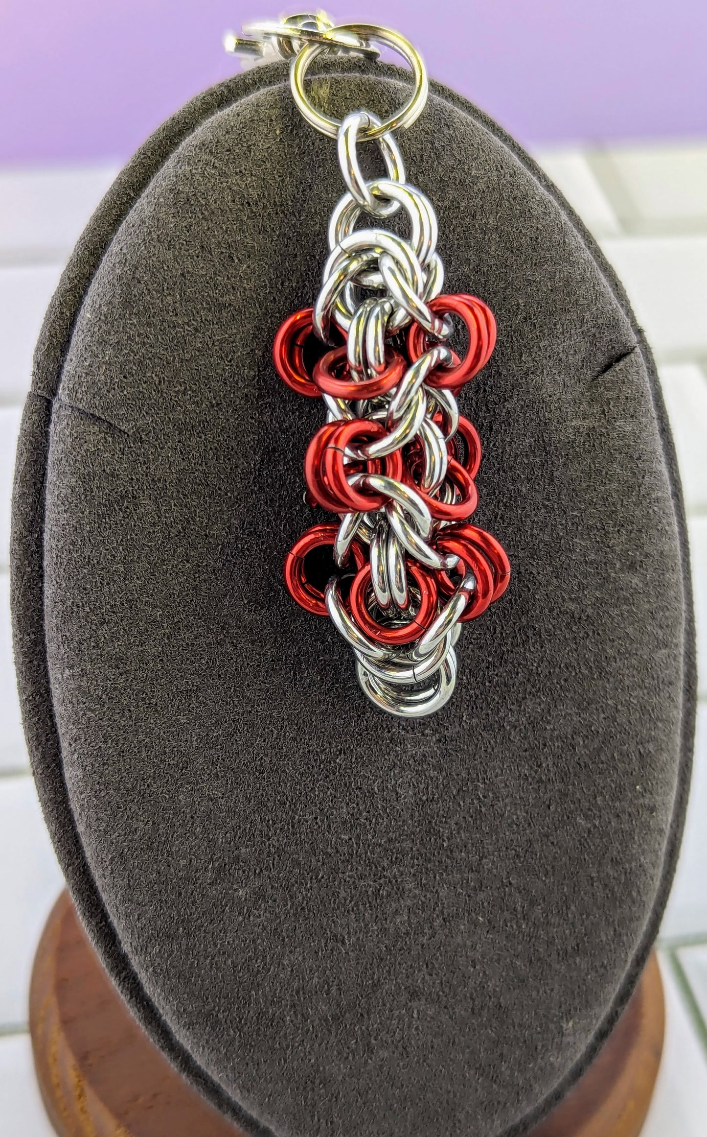 Handmade Byzantine Chainmaille Cluster Keychain