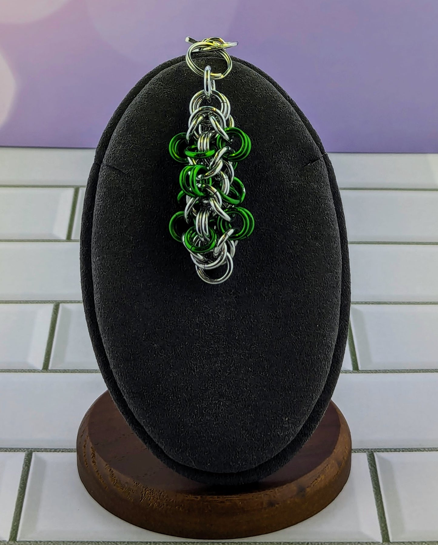 Handmade Byzantine Chainmaille Cluster Keychain