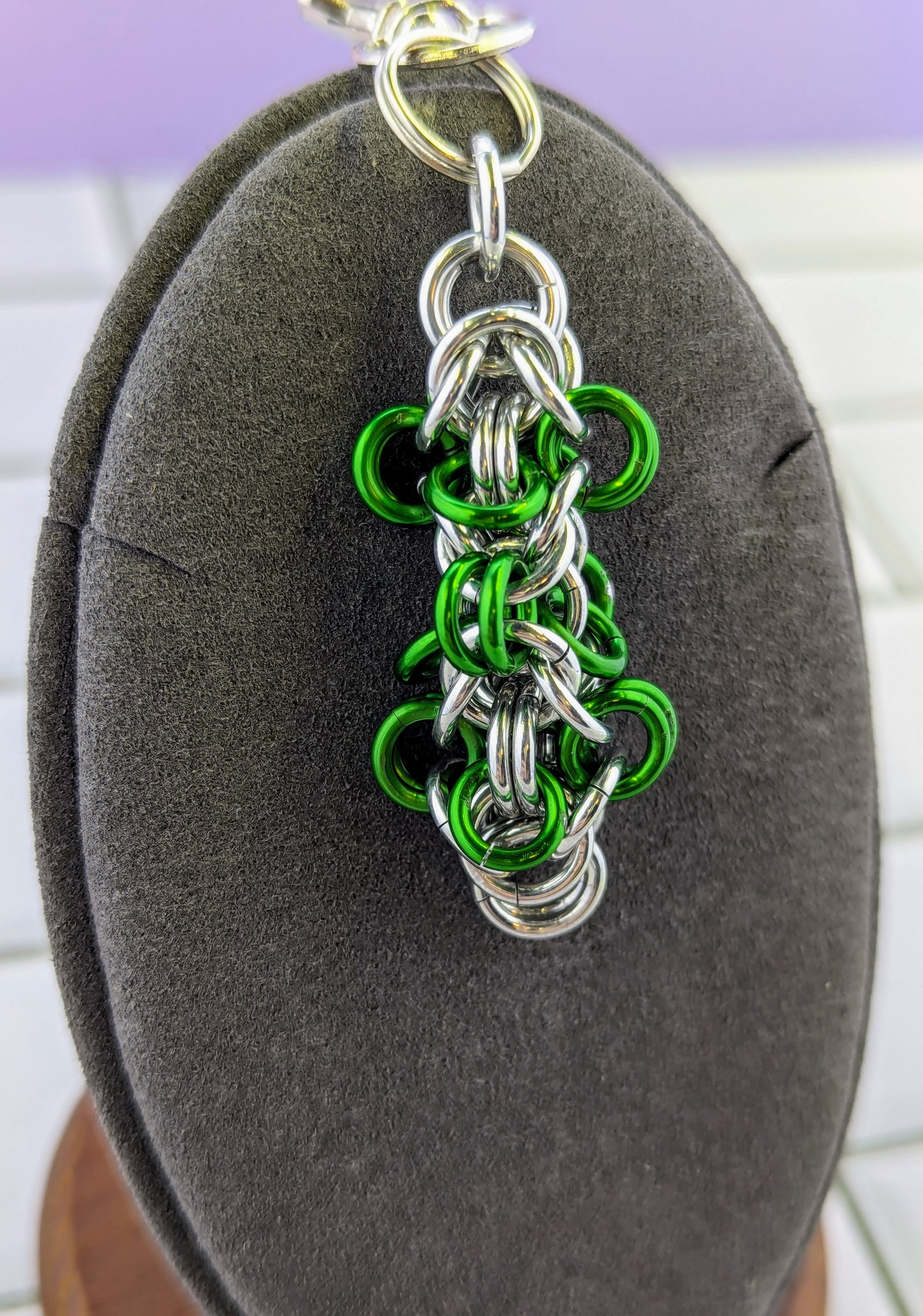 Handmade Byzantine Chainmaille Cluster Keychain