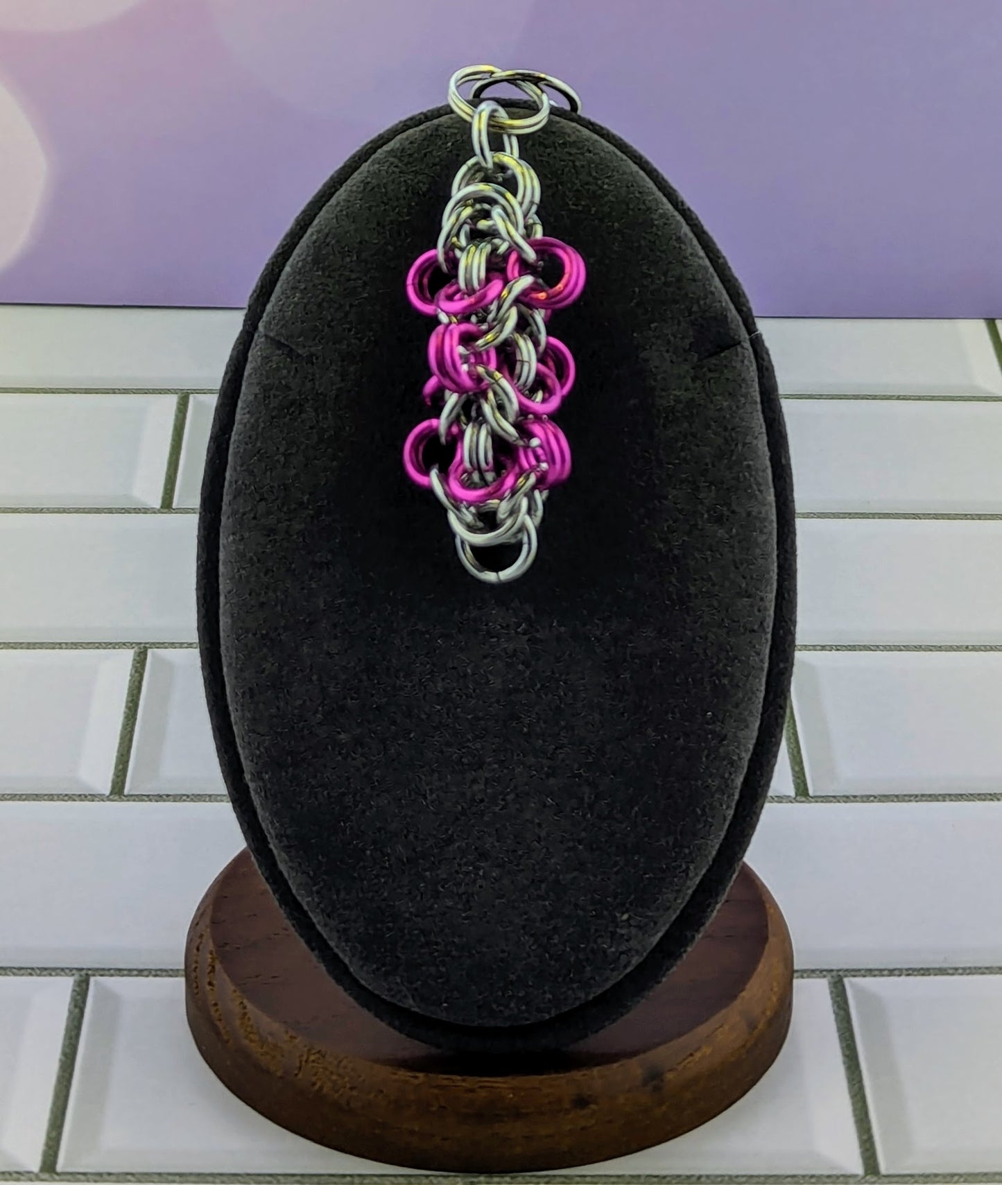 Handmade Byzantine Chainmaille Cluster Keychain