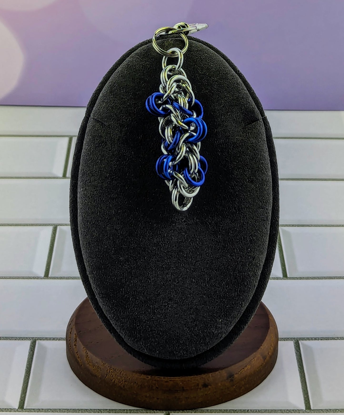 Handmade Byzantine Chainmaille Cluster Keychain