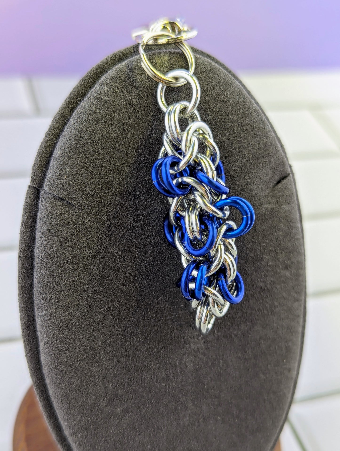 Handmade Byzantine Chainmaille Cluster Keychain